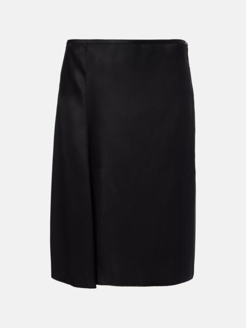 GUCCI Silk duchesse wrap skirt