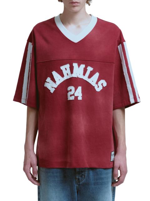 NAHMIAS Men's Campus Heavyweight Cotton Jersey - Burgundy