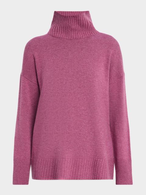 Lafayette 148 New York Chine 3-Ply Cashmere Stand-Collar Sweater