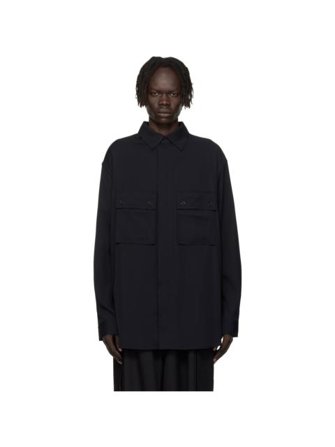 Y-3 Black Rayon Twill Shirt