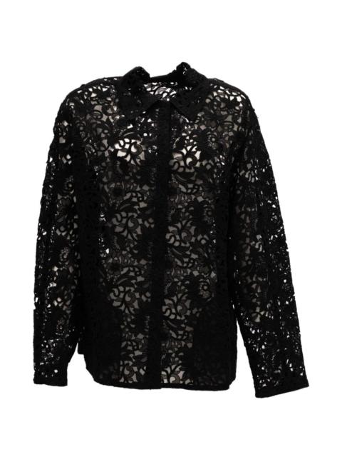 Valentino floral lace shirt
