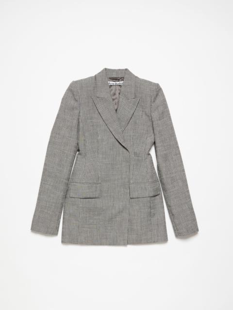 Fitted suit jacket - Grey Melange