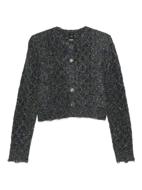 PINKO metallic-knit cardigan