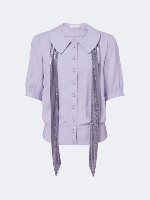 rabanne Chainmail crêpe blouse
