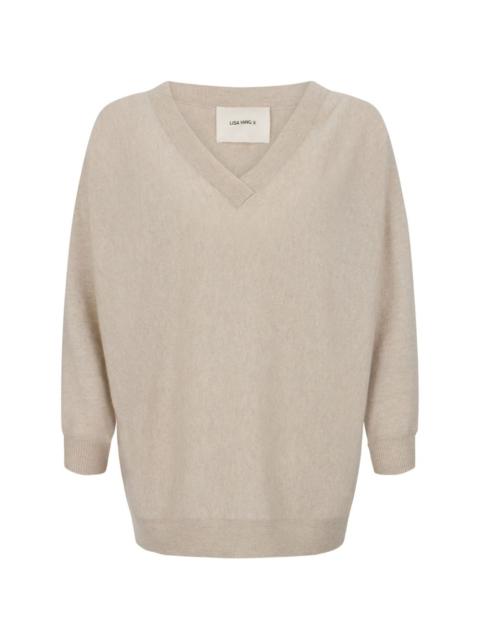 LISA YANG V-neck long-sleeve sweater