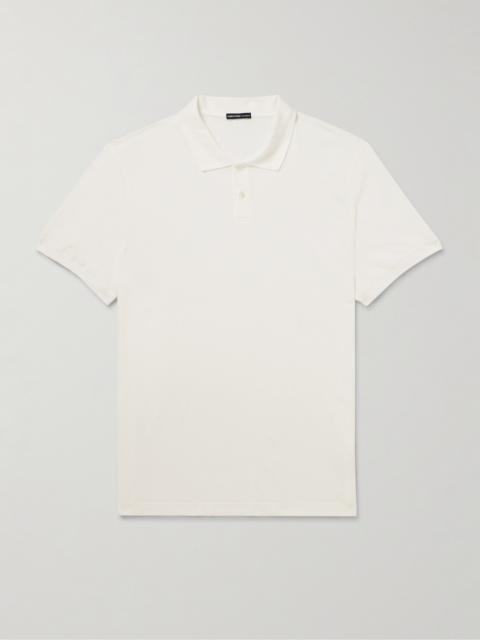 JAMES PERSE Luxe Lotus Cotton-Jersey Polo Shirt