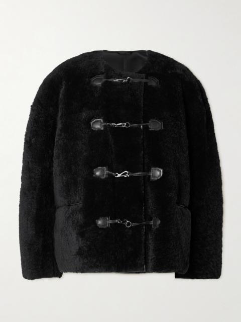 TOTEME Leather-trimmed Shearling Jacket