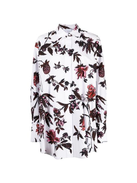 floral mini shirtdress