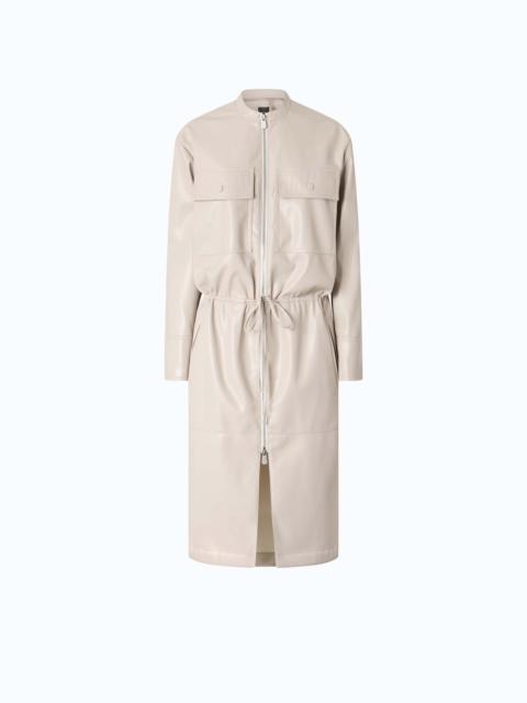 PINKO LEATHER-EFFECT MIDI DRESS WITH ZIP