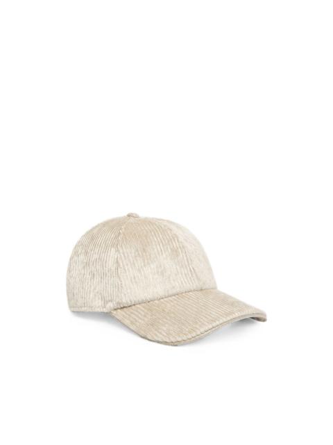 PESERICO corduroy-effect crystal-embellished baseball cap