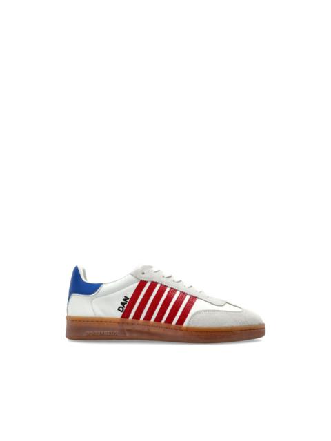 DSQUARED2 Boxer striped leather sneakers