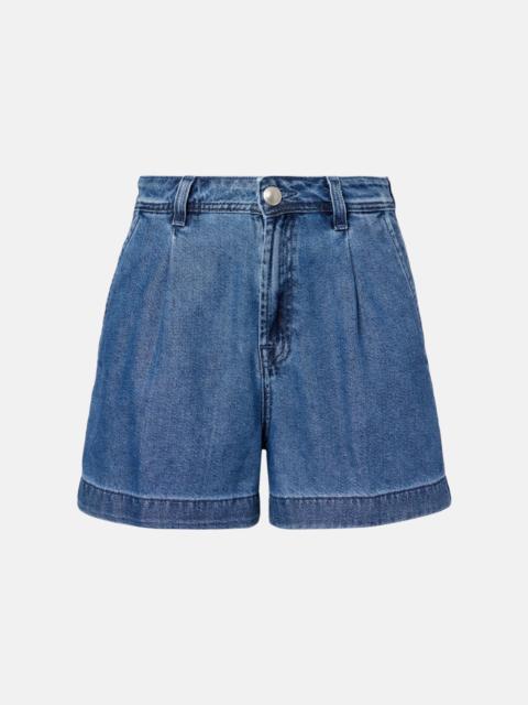 7 For All Mankind Hilo pleated denim shorts