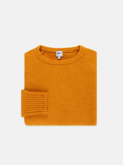 J. PRESS SOLID ORANGE CREWNECK SWEATER - TRIM FIT