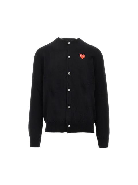 Comme des Garçons PLAY HEART PATCH CREWNECK CARDIGAN