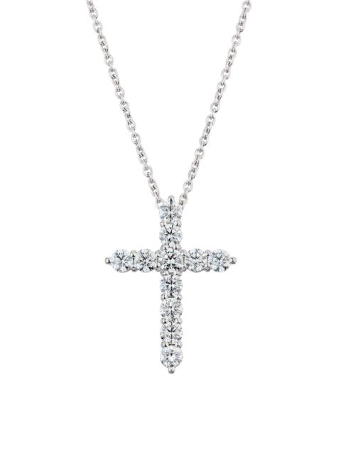 ROBERTO COIN Women's Tiny Treasures Large Cross 18K Gold, 1.77 TCW Diamond & Ruby Necklace - White Gold