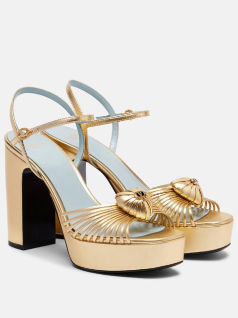 Valentino Royal 115 leather platform sandals