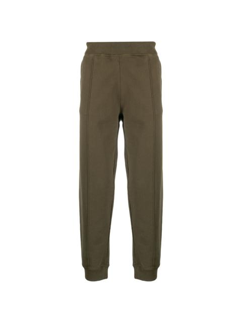 strapped cotton track trousers
