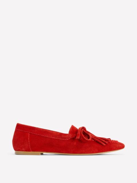BODEN Soft Tassel Deck Shoes-Post Box Red