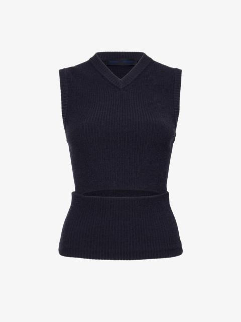 Proenza Schouler Cruz Vest in Midweight Viscose Rib