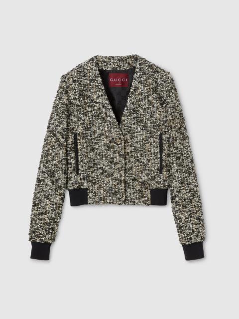 GUCCI Laminated wool bouclé fabric jacket