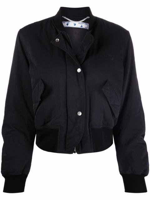 Off-White embroidered logo bomber jacket