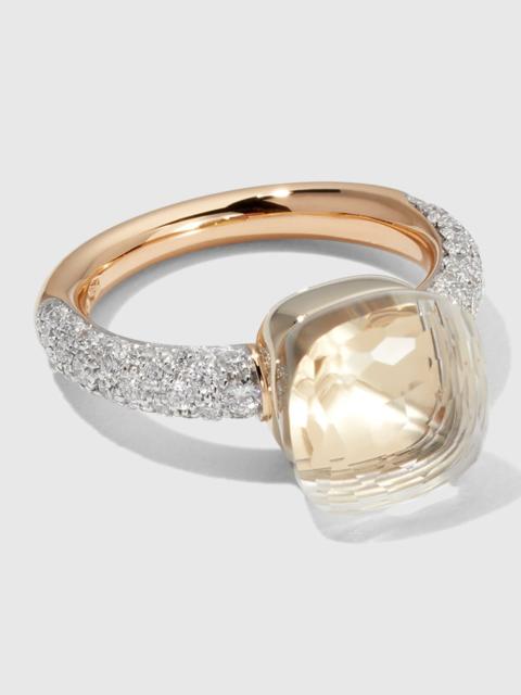 Pomellato Nudo 18K Rose Gold Gemstone and Diamond Ring