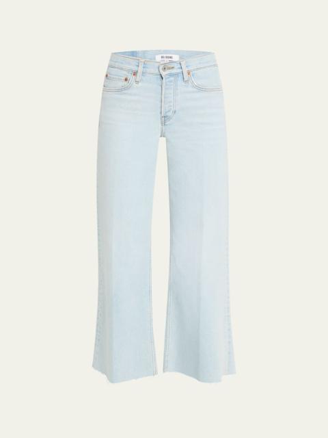 RE/DONE Mid-Rise Wide-Leg Crop Jeans