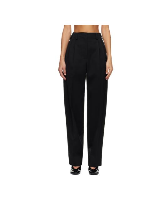 Givenchy Black Slashed Double Pleat Trousers