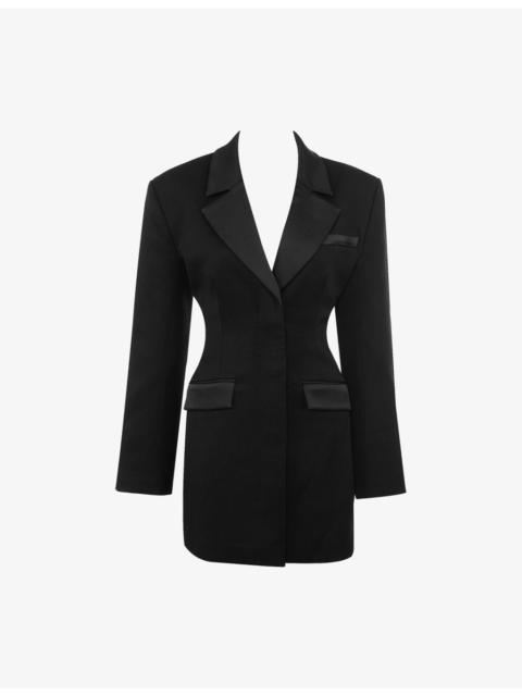 House of CB Ellis Trimmed Hourglass Blazer Stretch-Woven Mini Dress