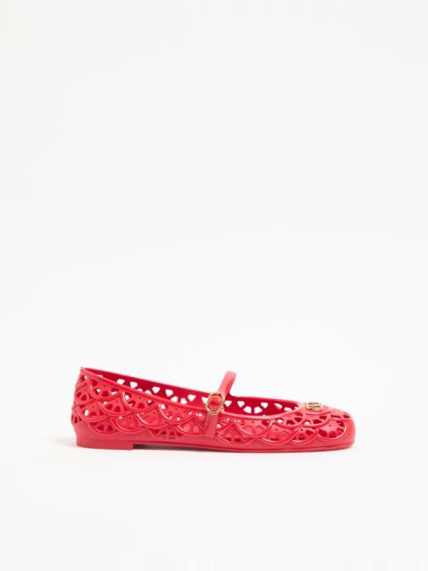Valentino ONDETTE RUBBER BALLERINA WITH SCALLOP PATTERN 05MM
