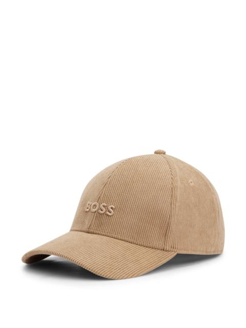 BOSS LOGO-EMBROIDERED CAP IN BABY CORDUROY