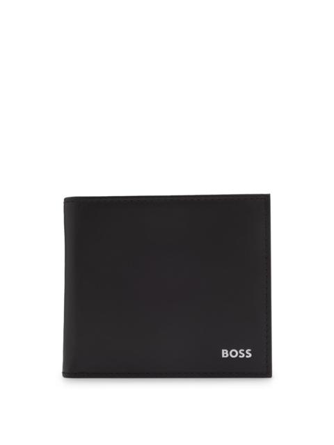 BOSS LOGO-PRINT WALLET IN LEATHER
