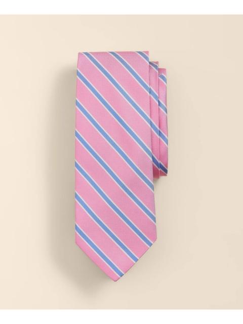 Brooks Brothers Silk Oxford-Weave Outline Stripe Tie