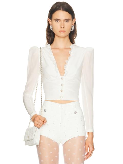 Alessandra Rich Long Sleeve Top