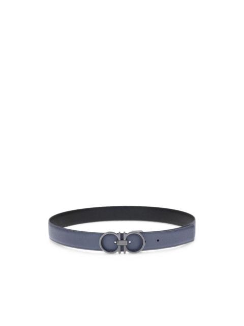 FERRAGAMO Gancini grained leather belt