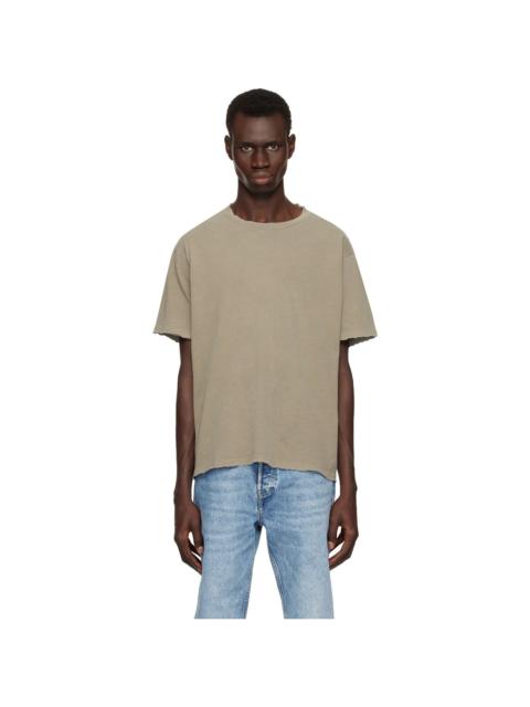John Elliott Khaki Folsom Cropped T-shirt