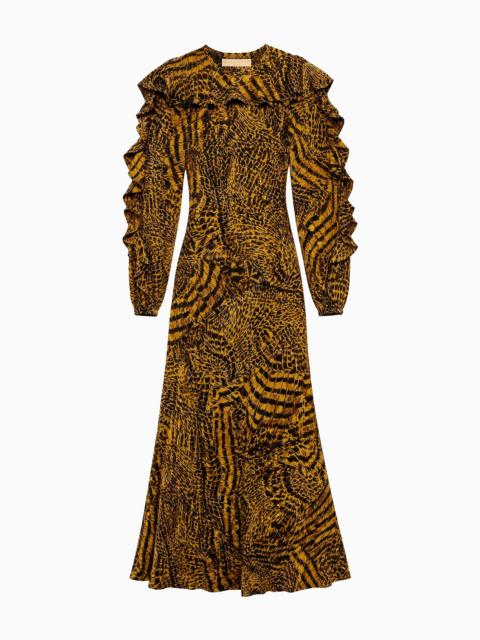 ULLA JOHNSON Dara Long Sleeve Silk Dress