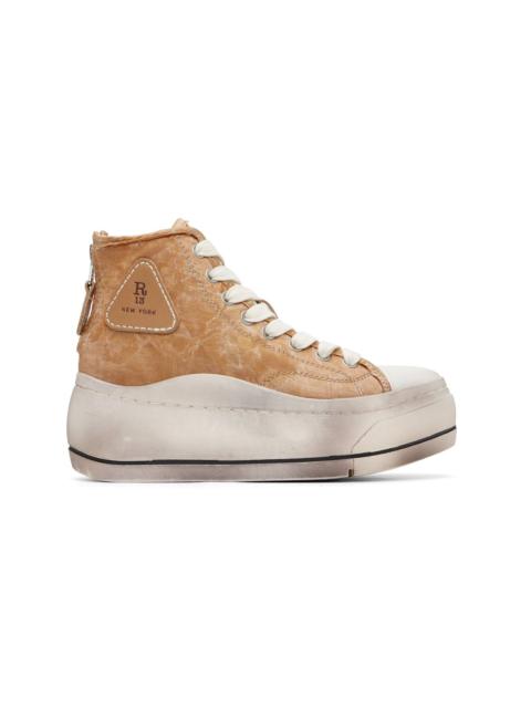 R13 Tan Kurt High Top Sneakers