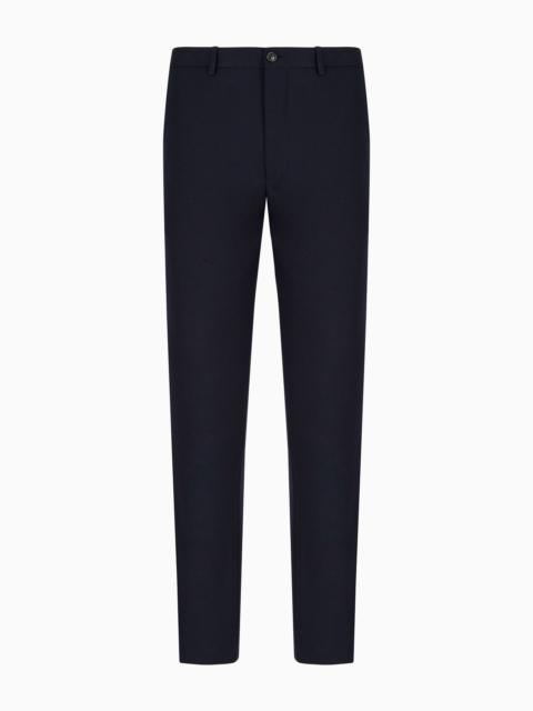 Stretch technical-canvas trousers