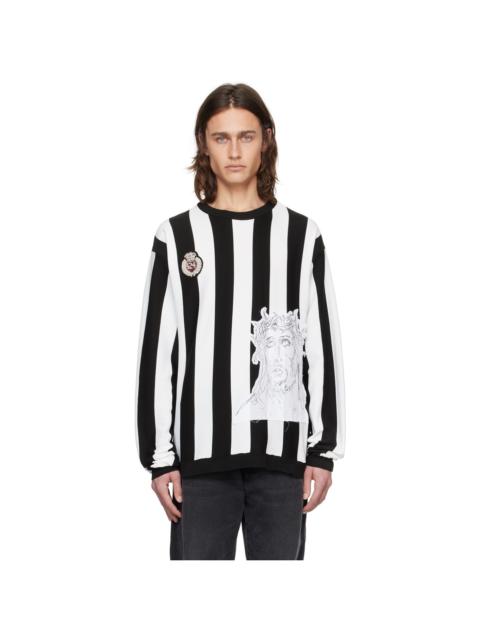 424 Black & White Striped Sweater
