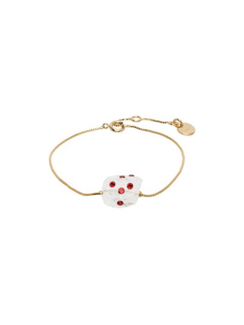 Gold & Red Pietra Dura Bracelet
