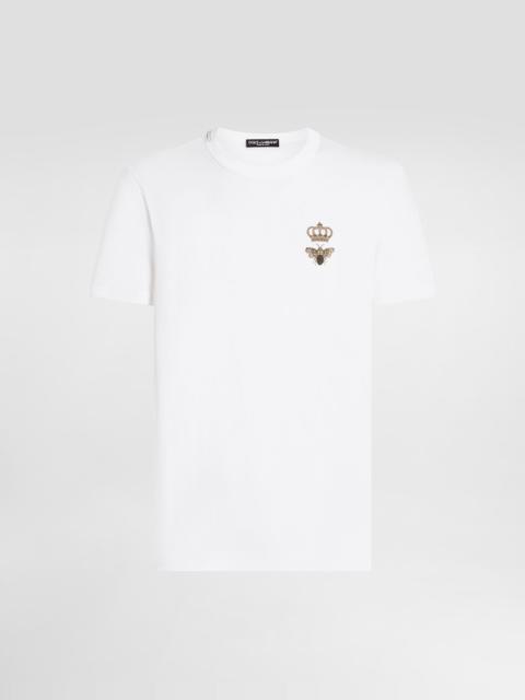Dolce & Gabbana Cotton T-shirt with embroidery