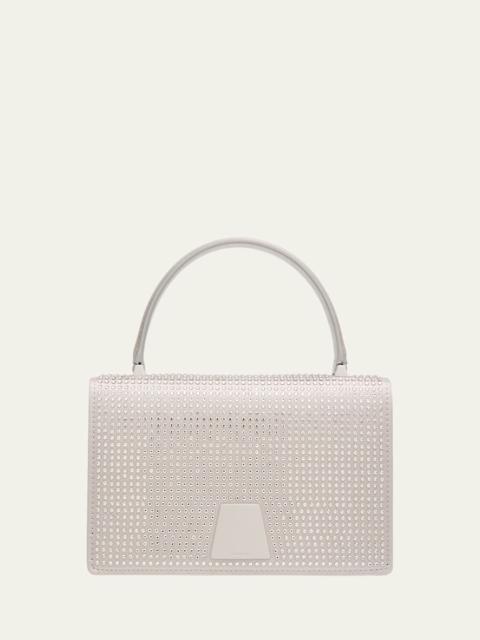 AKRIS Alice Mini Rhinestone Satin Top-Handle Bag