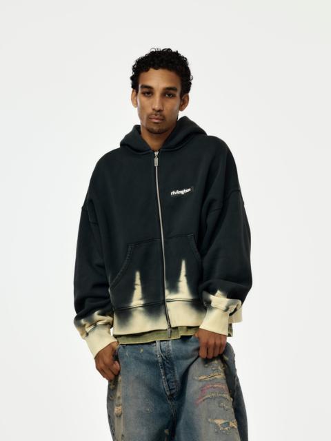 RRR123 DARK COUNTRY CVA ZIP HOODIE (WASHED BLACK)