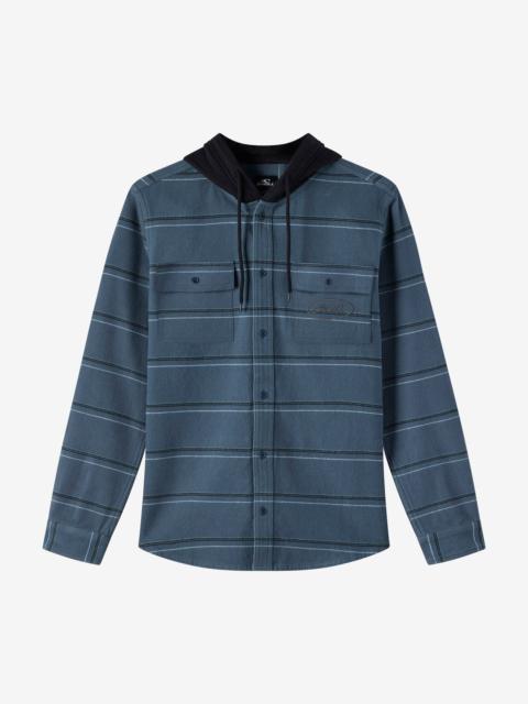 O'Neill Archer Hooded Flannel Standard Fit Long Sleeve Shirt