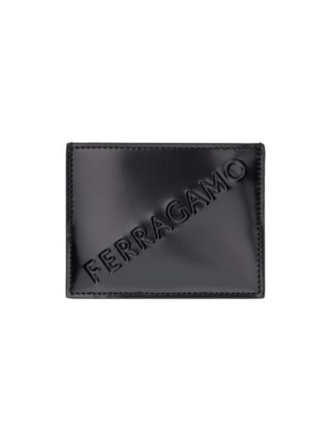 FERRAGAMO Black Embossed Card Holder