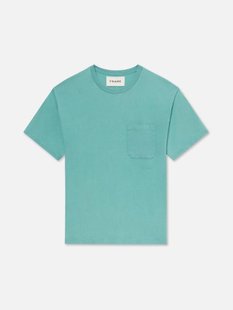 FRAME Vintage Tee in Aqua Blue
