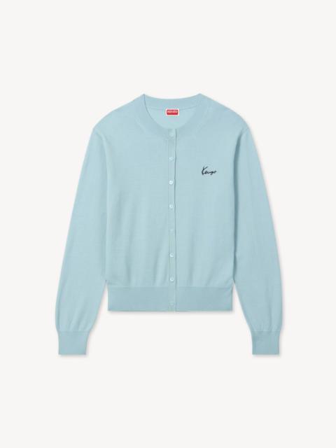 KENZO 'KENZO Signature' embroidered cardigan in merino wool