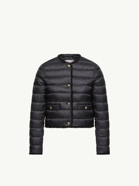 Moncler Fleurs Bouclé-Trimmed Short Down Jacket