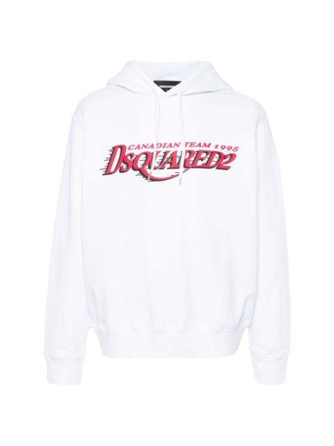 DSQUARED2 logo-print cotton hoodie